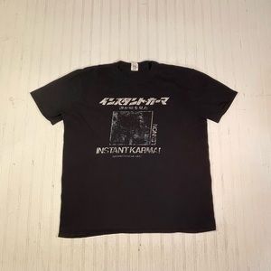 John Lennon Instant Karma Japanese release black t-shirt XL